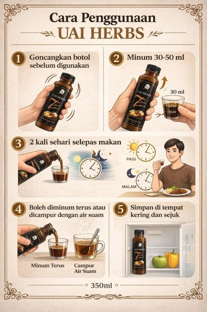 Cara penggunaan Jus UAI Herbs